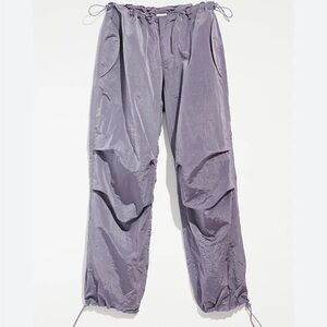 Iets frans shiny balloon pant size small urban outfitters nylon mid rise waist